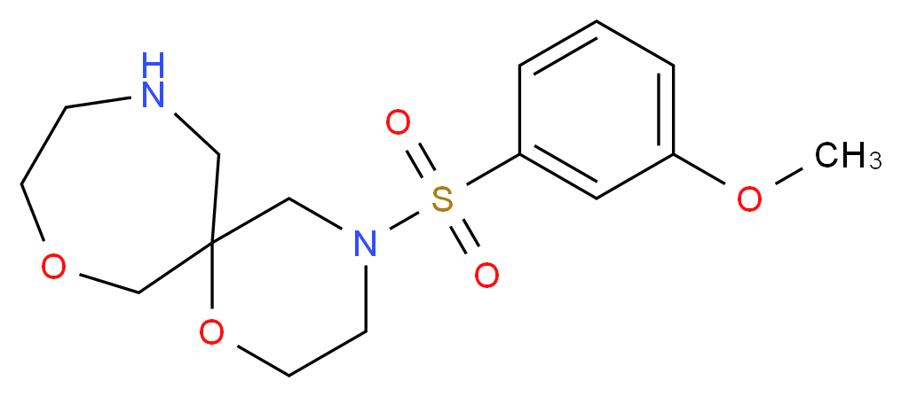 4-[(3-methoxyphenyl)sulfonyl]-1,8-dioxa-4,11-diazaspiro[5.6]dodecane_Molecular_structure_CAS_)