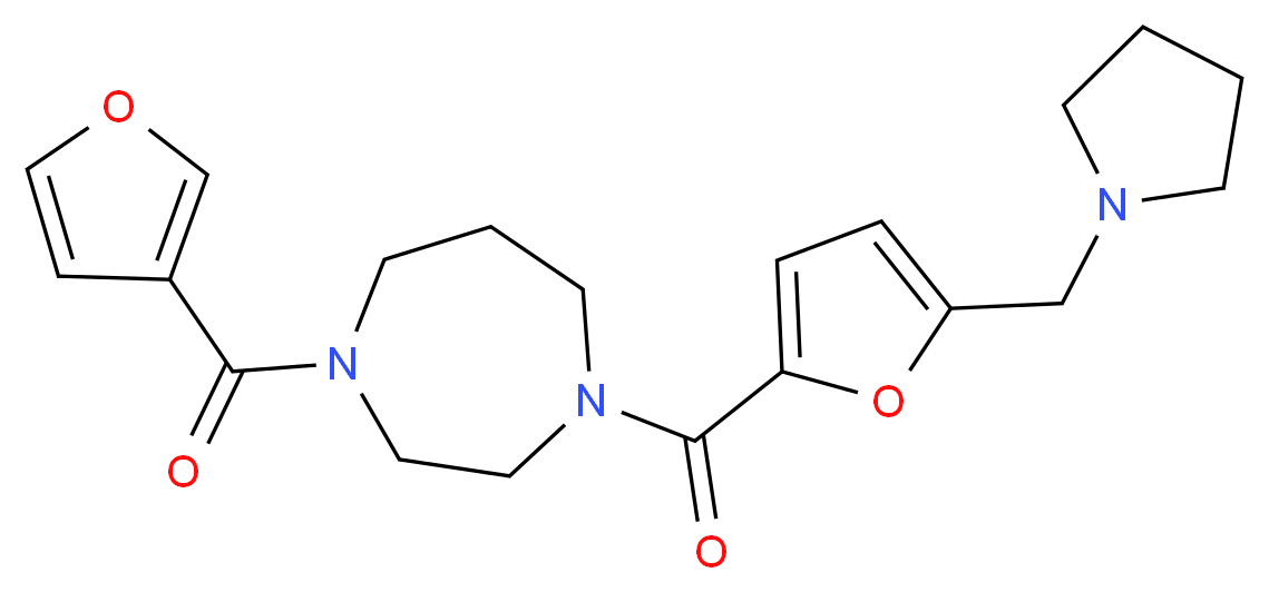 1-(3-furoyl)-4-[5-(pyrrolidin-1-ylmethyl)-2-furoyl]-1,4-diazepane_Molecular_structure_CAS_)