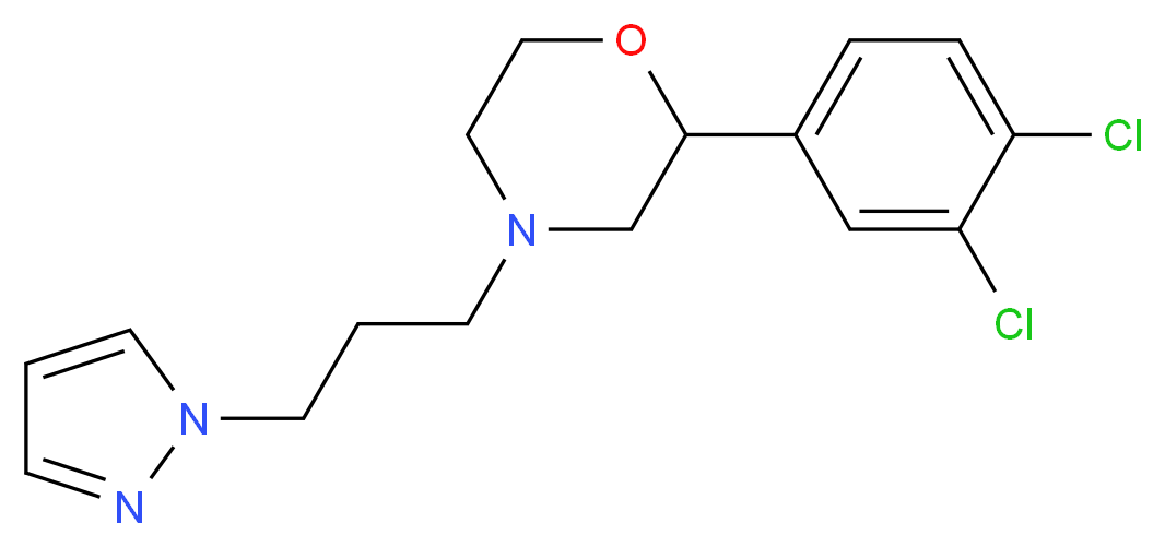 2-(3,4-dichlorophenyl)-4-[3-(1H-pyrazol-1-yl)propyl]morpholine_Molecular_structure_CAS_)