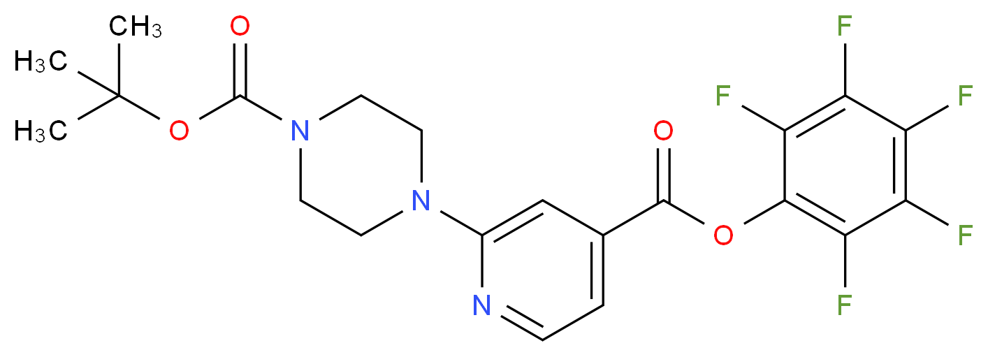 Pentafluorophenyl 2-[4-(tert-butoxycarbonyl)piperazin-1-yl]isonicotinate 90%_Molecular_structure_CAS_944450-81-1)