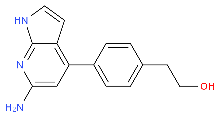 2-[4-(6-amino-1H-pyrrolo[2,3-b]pyridin-4-yl)phenyl]ethanol_Molecular_structure_CAS_)