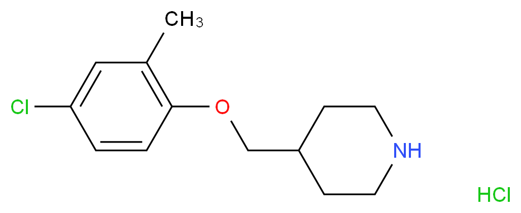 4-Chloro-2-methylphenyl 4-piperidinylmethyl ether hydrochloride_Molecular_structure_CAS_)