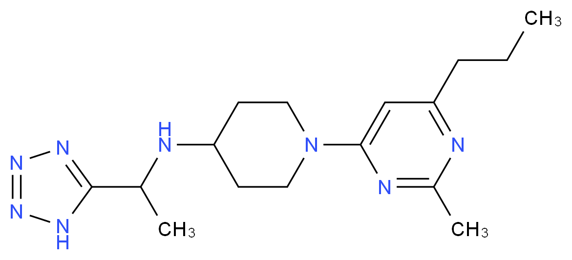 1-(2-methyl-6-propylpyrimidin-4-yl)-N-[1-(1H-tetrazol-5-yl)ethyl]piperidin-4-amine_Molecular_structure_CAS_)
