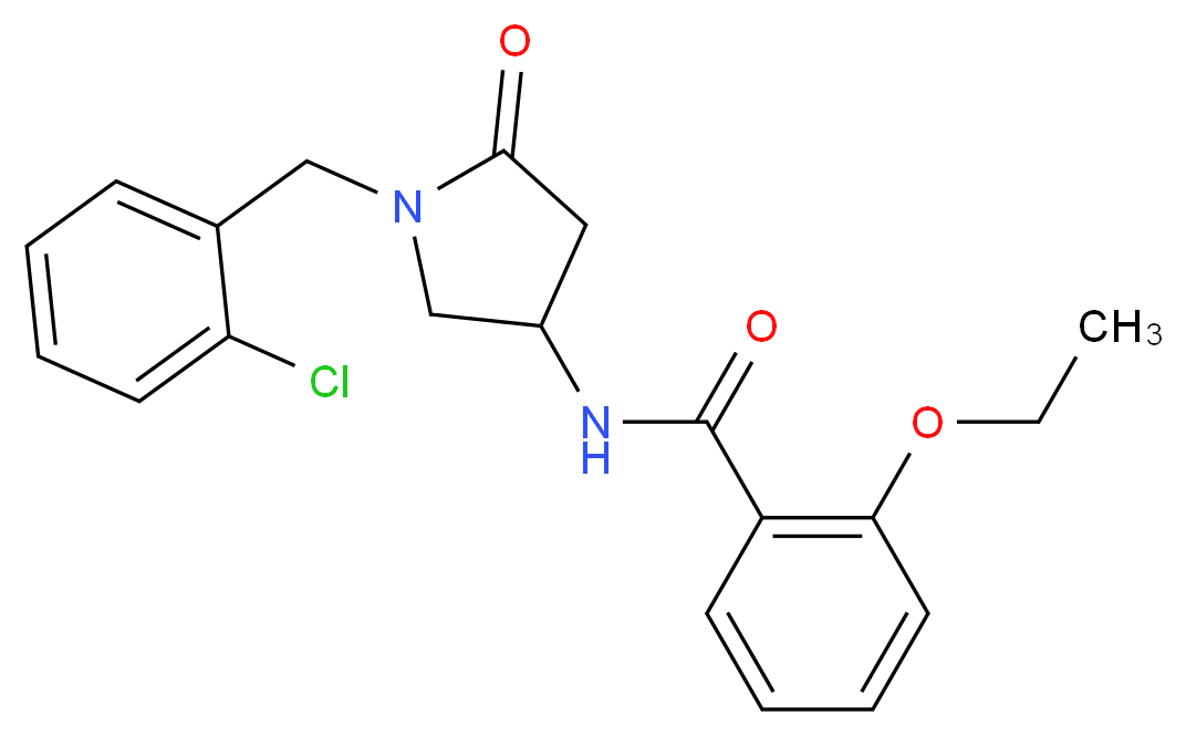N-[1-(2-chlorobenzyl)-5-oxopyrrolidin-3-yl]-2-ethoxybenzamide_Molecular_structure_CAS_)