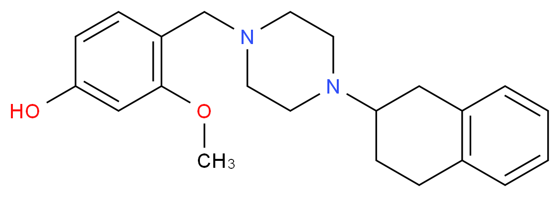 3-methoxy-4-{[4-(1,2,3,4-tetrahydro-2-naphthalenyl)-1-piperazinyl]methyl}phenol_Molecular_structure_CAS_)