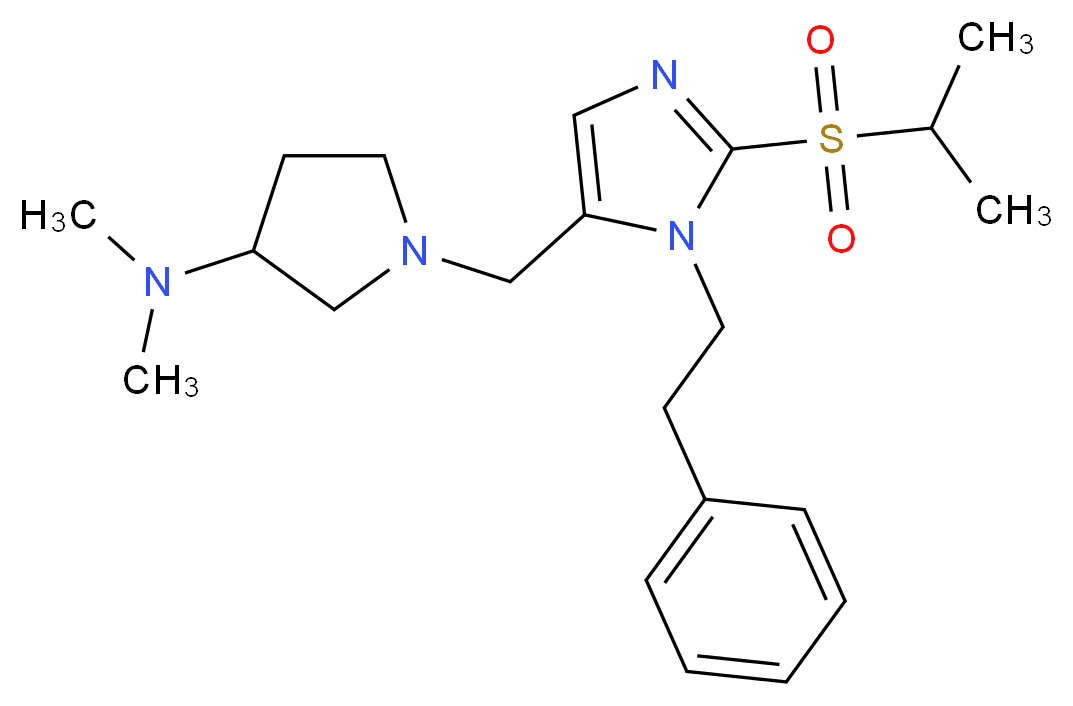 1-{[2-(isopropylsulfonyl)-1-(2-phenylethyl)-1H-imidazol-5-yl]methyl}-N,N-dimethyl-3-pyrrolidinamine_Molecular_structure_CAS_)