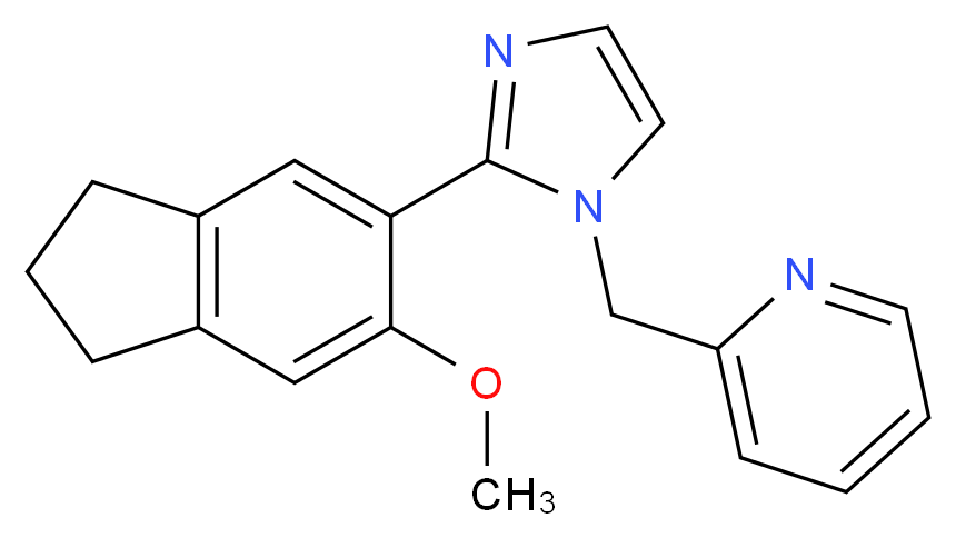 2-{[2-(6-methoxy-2,3-dihydro-1H-inden-5-yl)-1H-imidazol-1-yl]methyl}pyridine_Molecular_structure_CAS_)
