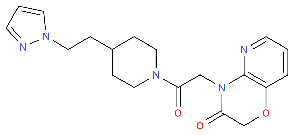 4-(2-oxo-2-{4-[2-(1H-pyrazol-1-yl)ethyl]piperidin-1-yl}ethyl)-2H-pyrido[3,2-b][1,4]oxazin-3(4H)-one_Molecular_structure_CAS_)