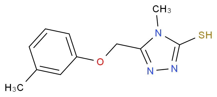 4-Methyl-5-[(3-methylphenoxy)methyl]-4H-1,2,4-triazole-3-thiol_Molecular_structure_CAS_)