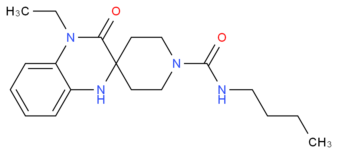 N-butyl-4'-ethyl-3'-oxo-3',4'-dihydro-1H,1'H-spiro[piperidine-4,2'-quinoxaline]-1-carboxamide_Molecular_structure_CAS_)