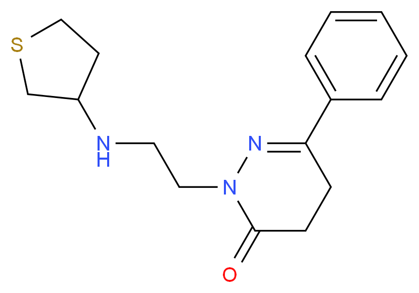 6-phenyl-2-[2-(tetrahydro-3-thienylamino)ethyl]-4,5-dihydropyridazin-3(2H)-one_Molecular_structure_CAS_)
