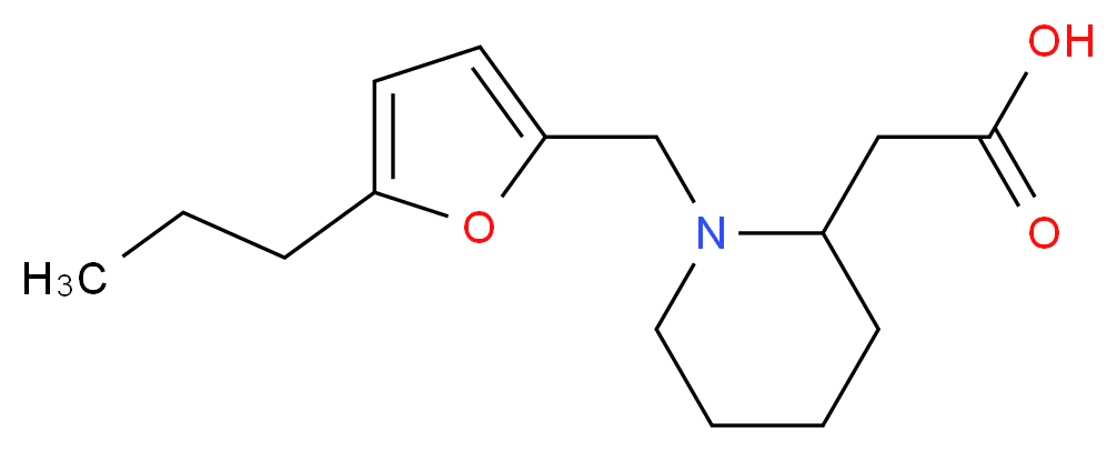 {1-[(5-propyl-2-furyl)methyl]piperidin-2-yl}acetic acid_Molecular_structure_CAS_)