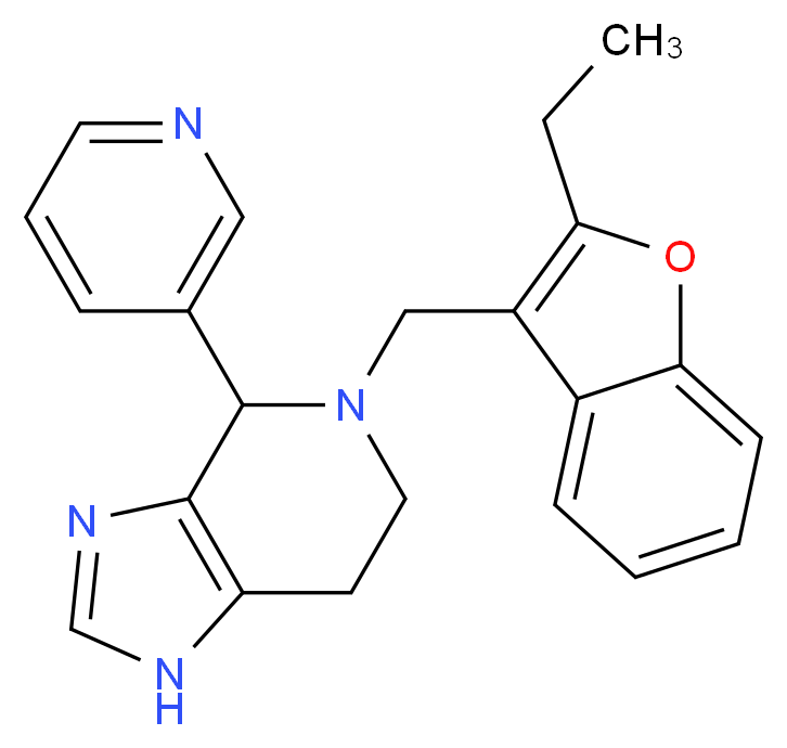 5-[(2-ethyl-1-benzofuran-3-yl)methyl]-4-pyridin-3-yl-4,5,6,7-tetrahydro-1H-imidazo[4,5-c]pyridine_Molecular_structure_CAS_)