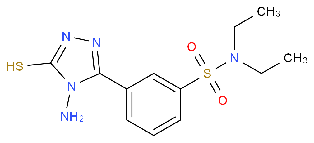 3-(4-Amino-5-mercapto-4H-[1,2,4]triazol-3-yl)-N,N-diethyl-benzenesulfonamide_Molecular_structure_CAS_)
