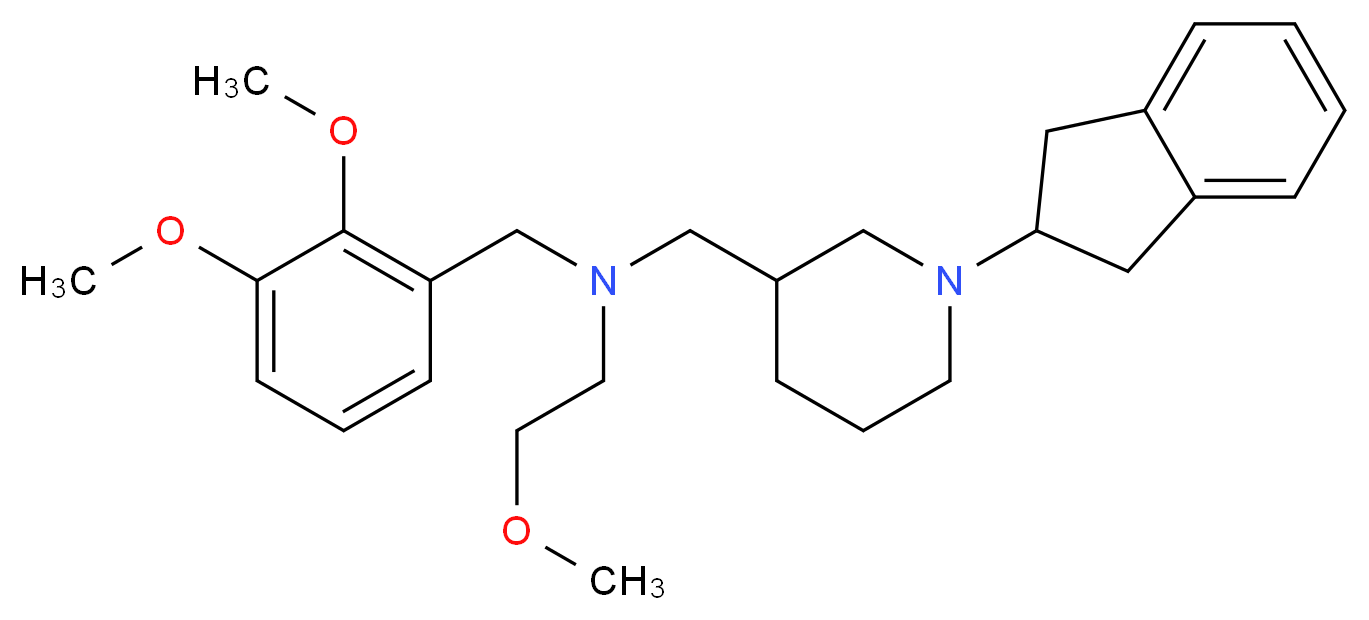 N-{[1-(2,3-dihydro-1H-inden-2-yl)-3-piperidinyl]methyl}-N-(2,3-dimethoxybenzyl)-2-methoxyethanamine_Molecular_structure_CAS_)