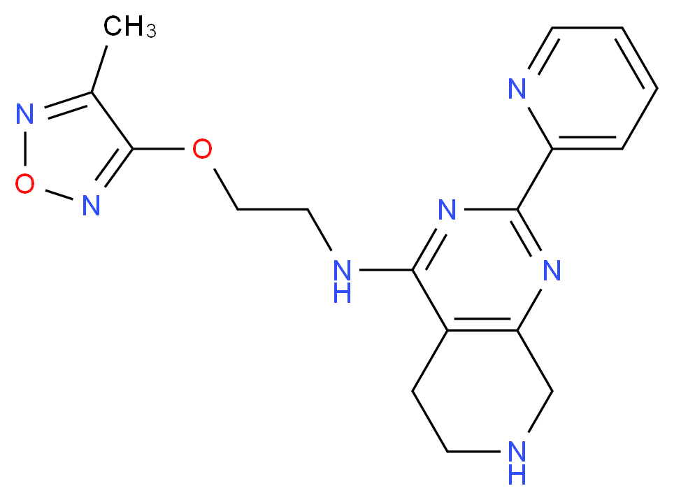 N-{2-[(4-methyl-1,2,5-oxadiazol-3-yl)oxy]ethyl}-2-pyridin-2-yl-5,6,7,8-tetrahydropyrido[3,4-d]pyrimidin-4-amine_Molecular_structure_CAS_)