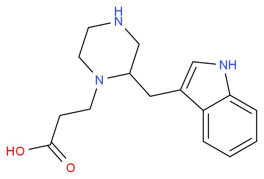 3-(2-((1H-indol-3-yl)methyl)piperazin-1-yl)propanoic acid_Molecular_structure_CAS_1060814-24-5)