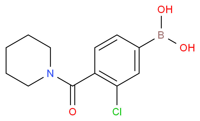 3-CHLORO-4-(PIPERIDINE-1-CARBONYL)PHENYLBORONIC ACID_Molecular_structure_CAS_850589-50-3)