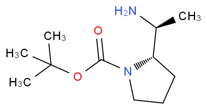 tert-butyl (2S)-2-[(1S)-1-aminoethyl]pyrrolidine-1-carboxylate_Molecular_structure_CAS_)