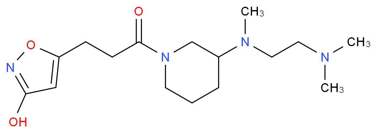 5-(3-{3-[[2-(dimethylamino)ethyl](methyl)amino]-1-piperidinyl}-3-oxopropyl)-3-isoxazolol_Molecular_structure_CAS_)