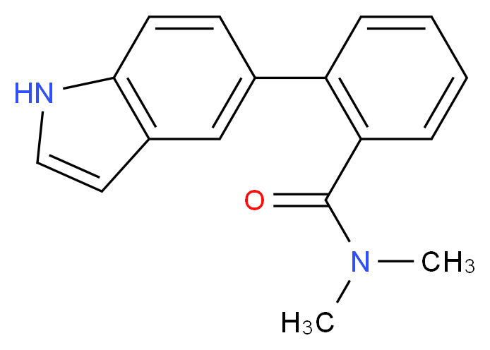2-(1H-indol-5-yl)-N,N-dimethylbenzamide_Molecular_structure_CAS_)