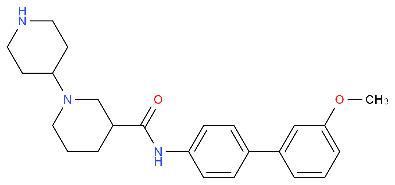 N-(3'-methoxybiphenyl-4-yl)-1,4'-bipiperidine-3-carboxamide_Molecular_structure_CAS_)
