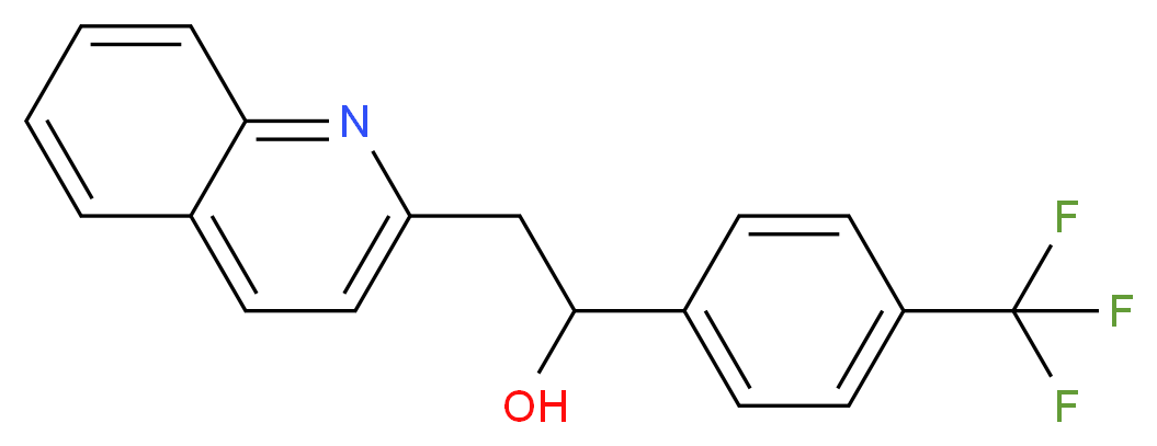 2-Quinolin-2-yl-1-[4-(trifluoromethyl)phenylethanol_Molecular_structure_CAS_)