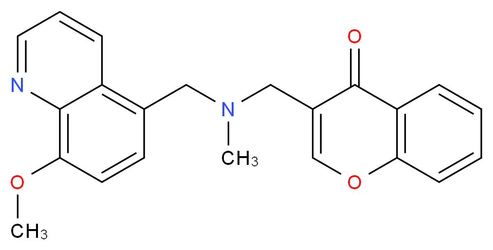 3-{[[(8-methoxyquinolin-5-yl)methyl](methyl)amino]methyl}-4H-chromen-4-one_Molecular_structure_CAS_)