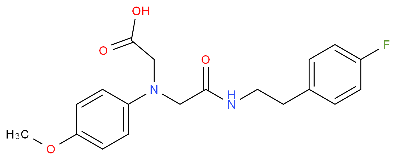[(2-{[2-(4-Fluorophenyl)ethyl]amino}-2-oxoethyl)-(4-methoxyphenyl)amino]acetic acid_Molecular_structure_CAS_)