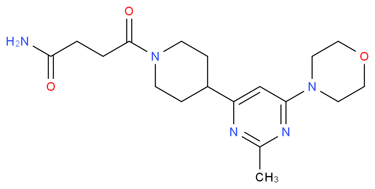 4-{4-[2-methyl-6-(4-morpholinyl)-4-pyrimidinyl]-1-piperidinyl}-4-oxobutanamide_Molecular_structure_CAS_)