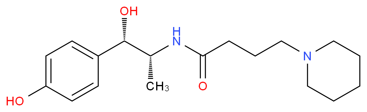 N-[(1R*,2S*)-2-hydroxy-2-(4-hydroxyphenyl)-1-methylethyl]-4-(1-piperidinyl)butanamide_Molecular_structure_CAS_)