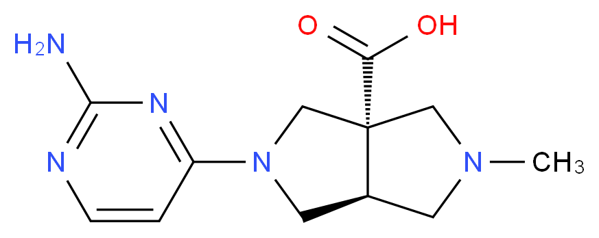 (3aS*,6aS*)-2-(2-aminopyrimidin-4-yl)-5-methylhexahydropyrrolo[3,4-c]pyrrole-3a(1H)-carboxylic acid_Molecular_structure_CAS_)