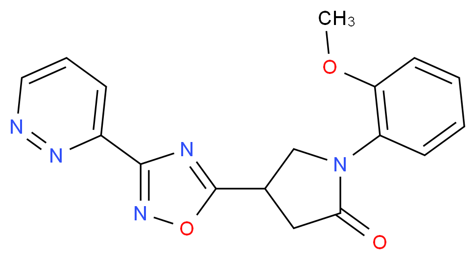 1-(2-methoxyphenyl)-4-[3-(3-pyridazinyl)-1,2,4-oxadiazol-5-yl]-2-pyrrolidinone_Molecular_structure_CAS_)