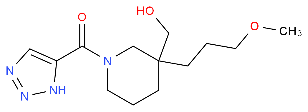 [3-(3-methoxypropyl)-1-(1H-1,2,3-triazol-5-ylcarbonyl)-3-piperidinyl]methanol_Molecular_structure_CAS_)