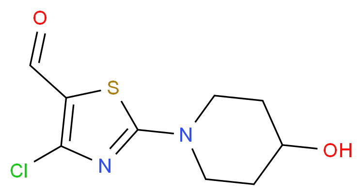 4-Chloro-2-(1-piperidin-4-ol)-5-thiazolecarboxaldehyde_Molecular_structure_CAS_883107-61-7)