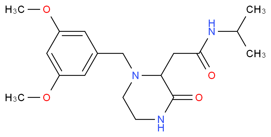 2-[1-(3,5-dimethoxybenzyl)-3-oxo-2-piperazinyl]-N-isopropylacetamide_Molecular_structure_CAS_)