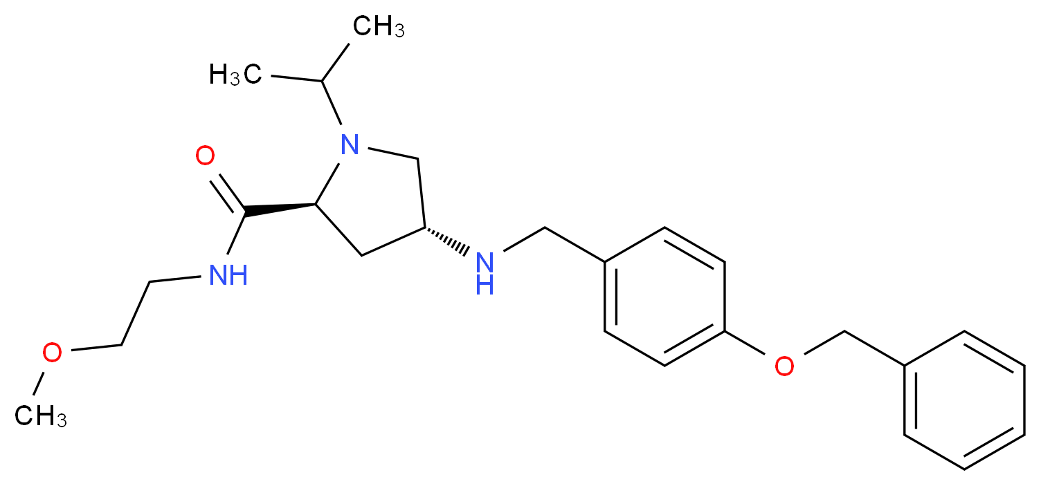 (4R)-4-{[4-(benzyloxy)benzyl]amino}-1-isopropyl-N-(2-methoxyethyl)-L-prolinamide_Molecular_structure_CAS_)