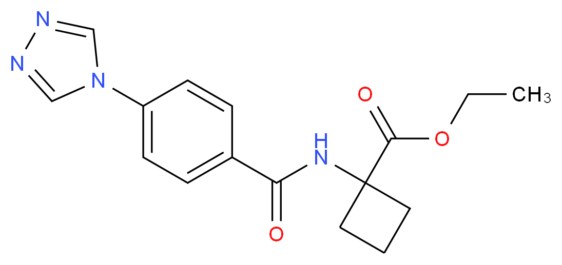 ethyl 1-{[4-(4H-1,2,4-triazol-4-yl)benzoyl]amino}cyclobutanecarboxylate_Molecular_structure_CAS_)