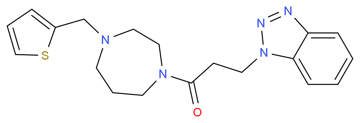 1-{3-oxo-3-[4-(2-thienylmethyl)-1,4-diazepan-1-yl]propyl}-1H-1,2,3-benzotriazole_Molecular_structure_CAS_)