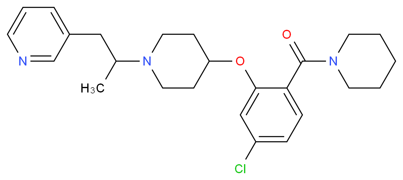 3-(2-{4-[5-chloro-2-(1-piperidinylcarbonyl)phenoxy]-1-piperidinyl}propyl)pyridine_Molecular_structure_CAS_)