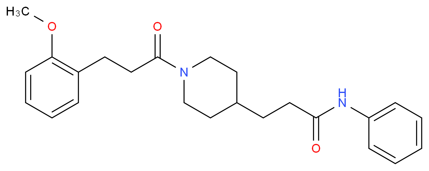 3-{1-[3-(2-methoxyphenyl)propanoyl]-4-piperidinyl}-N-phenylpropanamide_Molecular_structure_CAS_)
