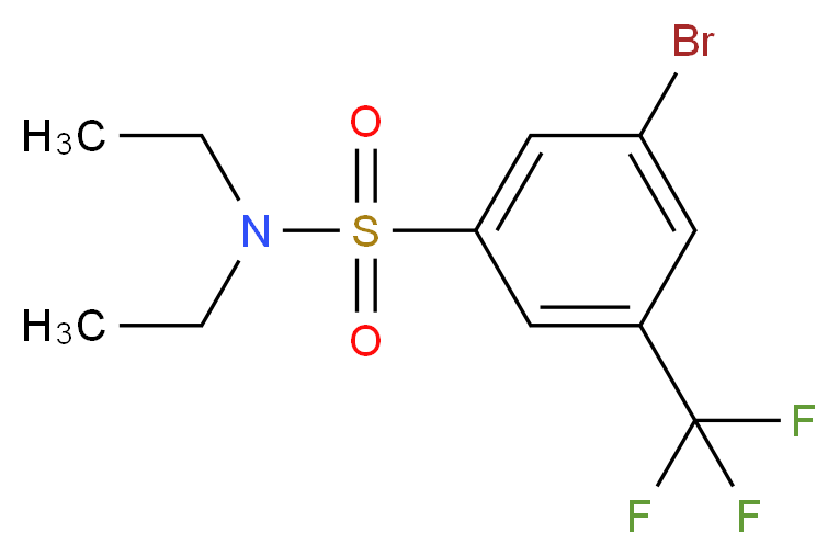 3-Bromo-N,N-diethyl-5-(trifluoromethyl)benzenesulfonamide_Molecular_structure_CAS_951885-25-9)