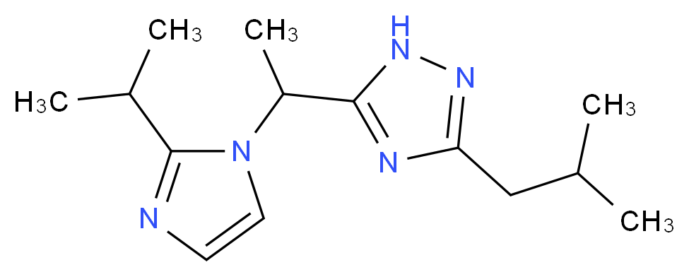 3-isobutyl-5-[1-(2-isopropyl-1H-imidazol-1-yl)ethyl]-1H-1,2,4-triazole_Molecular_structure_CAS_)