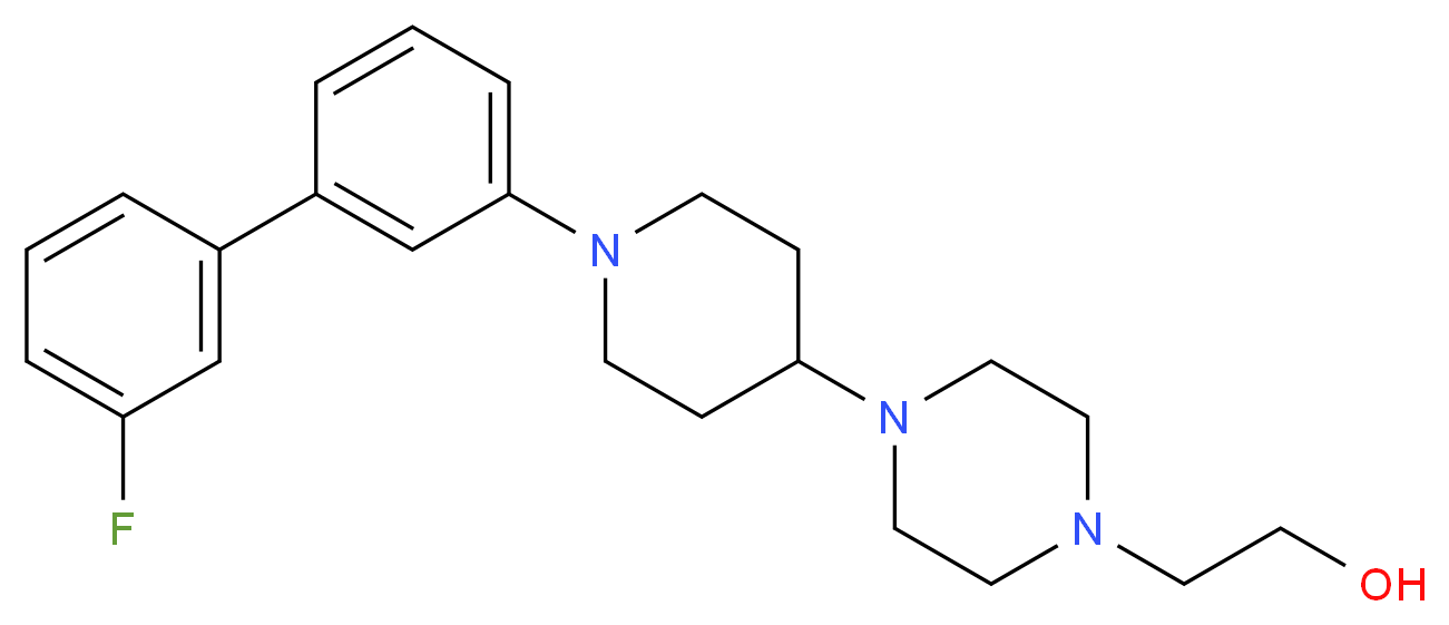 2-{4-[1-(3'-fluoro-3-biphenylyl)-4-piperidinyl]-1-piperazinyl}ethanol_Molecular_structure_CAS_)