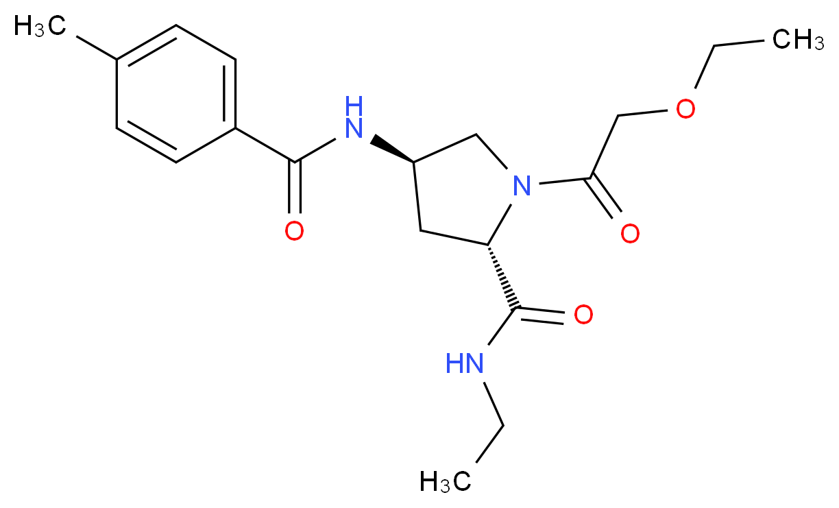 (4R)-1-(ethoxyacetyl)-N-ethyl-4-[(4-methylbenzoyl)amino]-L-prolinamide_Molecular_structure_CAS_)