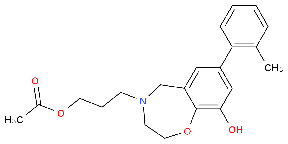 3-[9-hydroxy-7-(2-methylphenyl)-2,3-dihydro-1,4-benzoxazepin-4(5H)-yl]propyl acetate_Molecular_structure_CAS_)