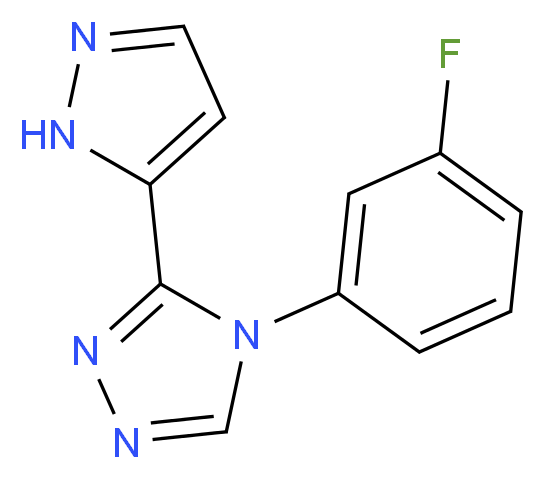 4-(3-fluorophenyl)-3-(1H-pyrazol-5-yl)-4H-1,2,4-triazole_Molecular_structure_CAS_)