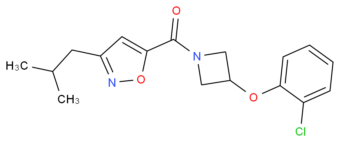 5-{[3-(2-chlorophenoxy)-1-azetidinyl]carbonyl}-3-isobutylisoxazole_Molecular_structure_CAS_)