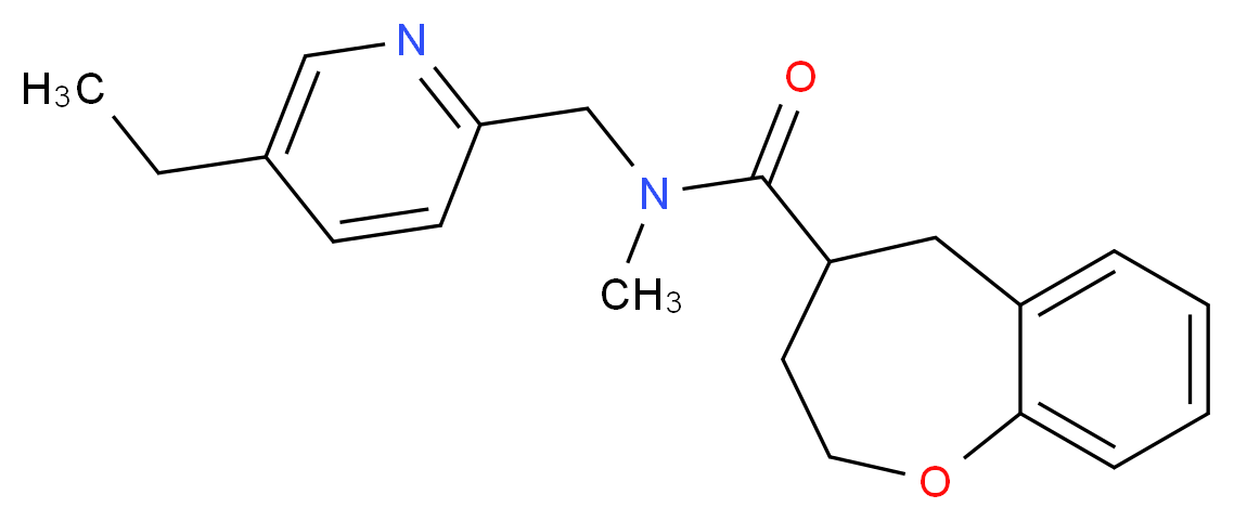 N-[(5-ethylpyridin-2-yl)methyl]-N-methyl-2,3,4,5-tetrahydro-1-benzoxepine-4-carboxamide_Molecular_structure_CAS_)