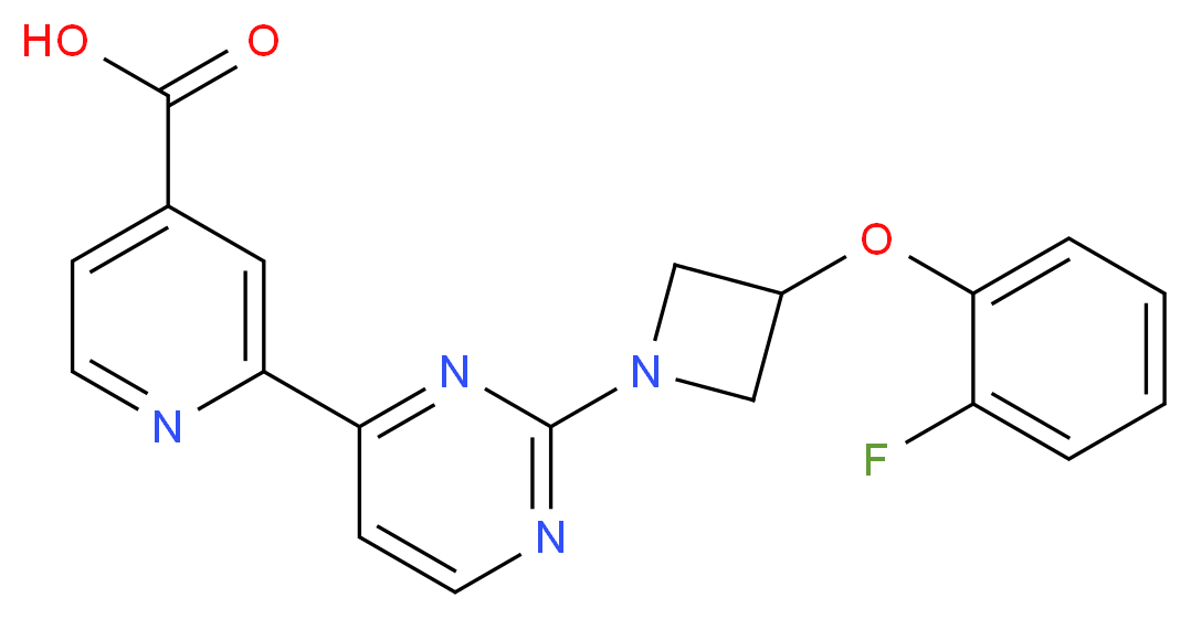 2-{2-[3-(2-fluorophenoxy)azetidin-1-yl]pyrimidin-4-yl}isonicotinic acid_Molecular_structure_CAS_)